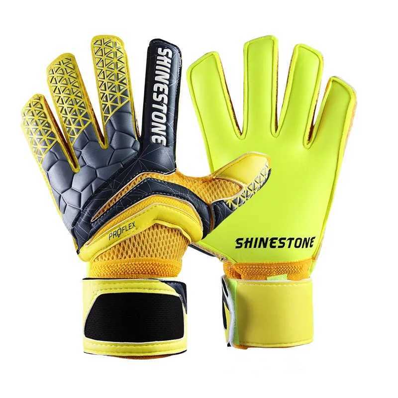 Professional childrens soccer goalkeeper gloves mens and womens soccer goalkeeper gloves anti slip thick latex gloves finger protectorsXJ250412