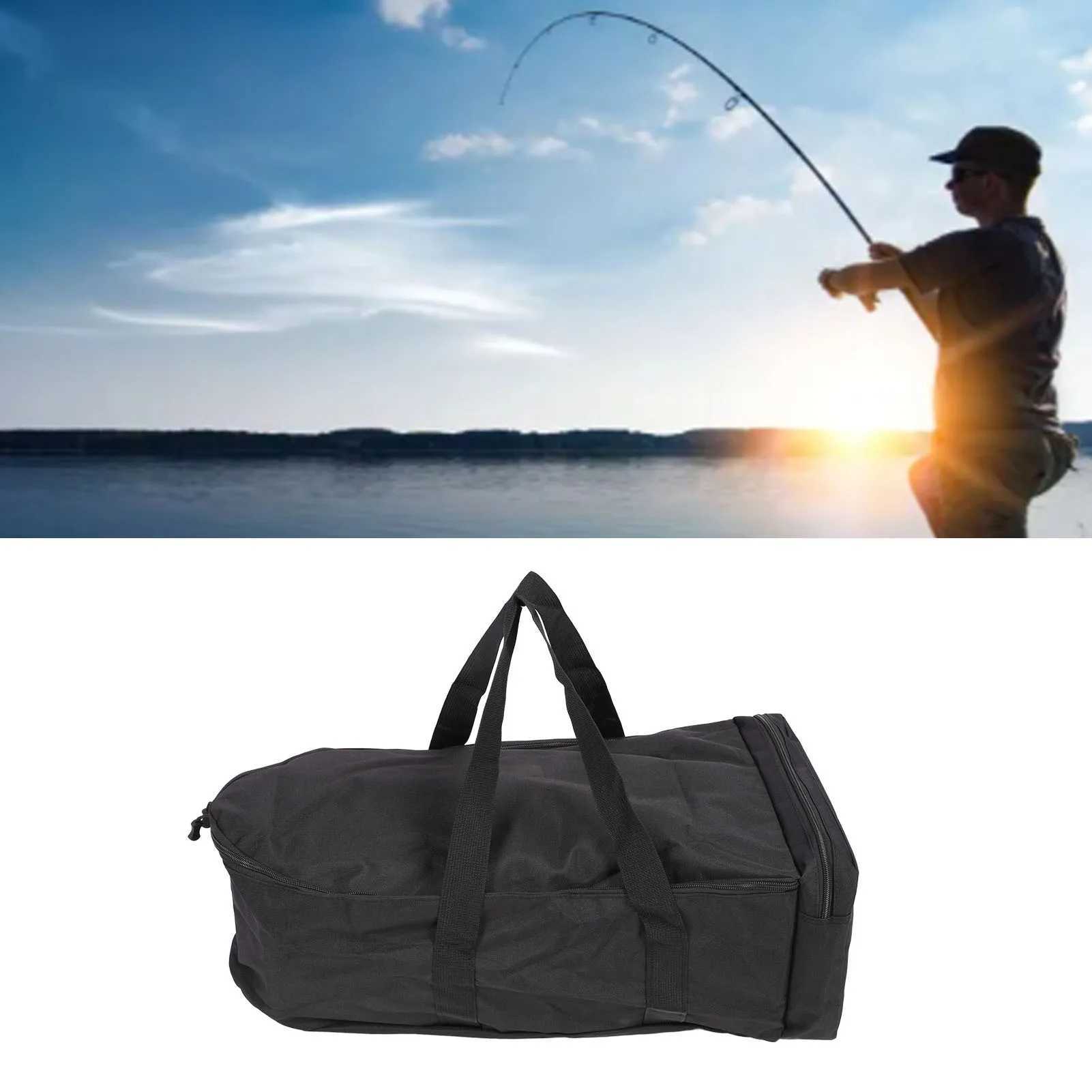ZK30 Fishing Bait Boat Storage Bag Portable Waterproof 1000D Oxford Cloth Tackle Universal Carry Case Z250411