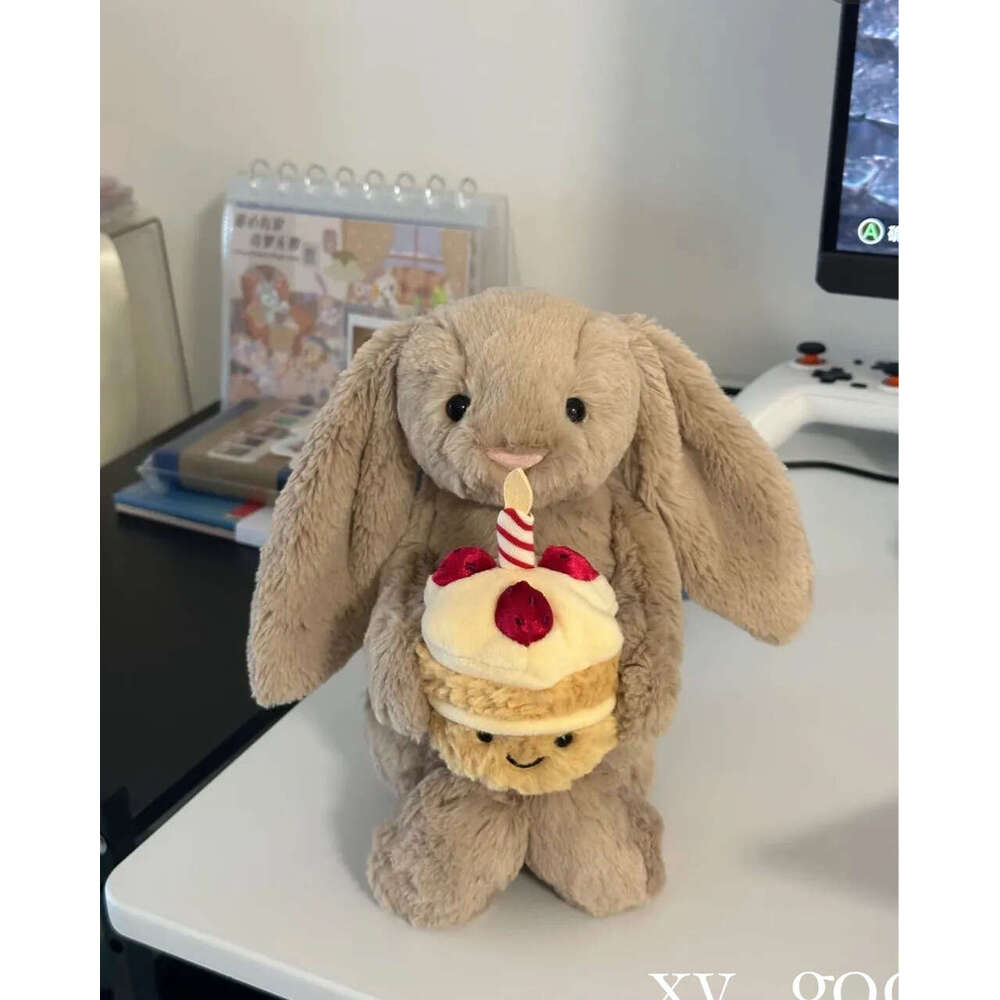 Dolls jelly cat New Hing Bonnie Toy Birthday Cake Plush Shy Rabbit Cute Soothing DollJelly Cat 887