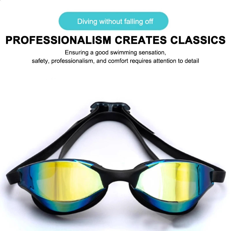 High Definition Waterproof And Anti Fog Adult Swimming Goggles Professional And Comfortable Electroplated Swimming Goggles 250411