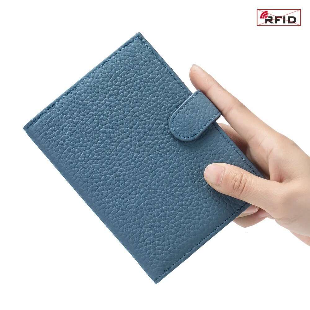 Genuine Leather RFID Travel Passport Case Wallet Bag Card Holder Cowhide Coin Purse Document Cover Flight Men Women ddmythur
