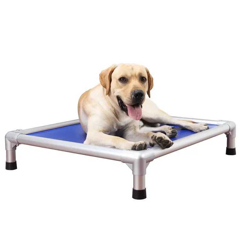 Portable summer pet dog bed with stainless steel aluminum frame luxury camping bed sofa X250412