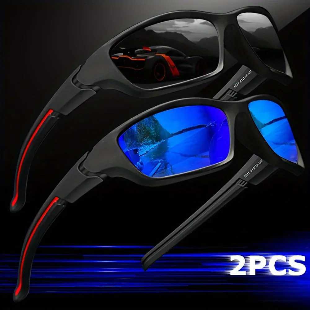 2pcs Advanced Cool Fantasy Polarized Surround Fashion GlassesMens and Womens Outdoor SportsCyclingFishingHikingGolfC250411