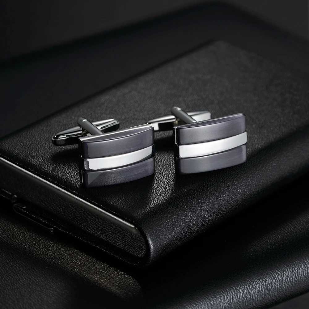 New luxury mens cufflinks geometric buttons copper metal wholesale high-quality jewelry giftsT250412