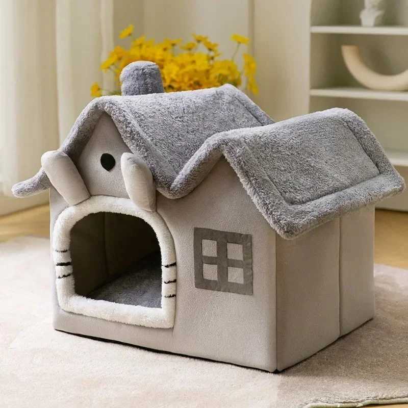 Foldable dog house dog house mattress is suitable for small and medium-sized dogs cats winter warm cat beds nest pet products basket pets and dog sofa