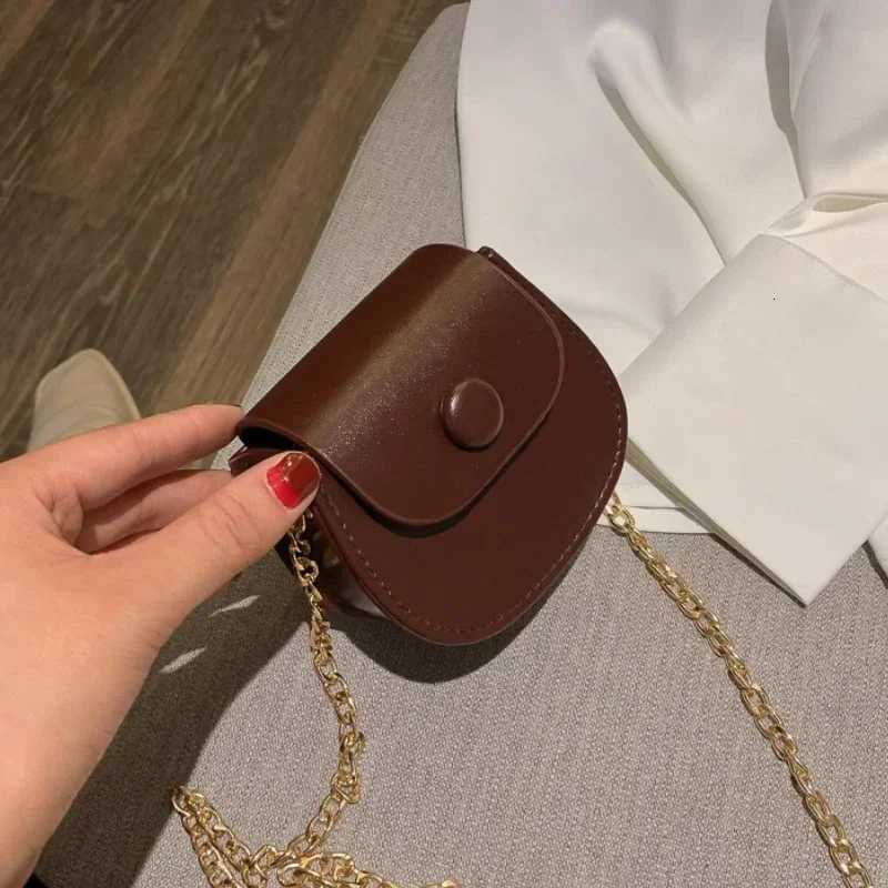 New Mini Shoulder Bag for Women Fashion Solid Color Chain Crossbody Bag Small Earphone Lipstick Storage Bag HandbagsW251112