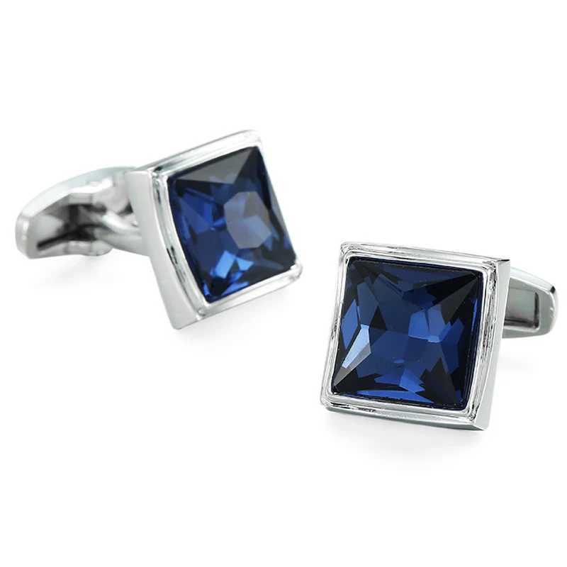 Brand new high-quality craftsmanship premium brand zircon crystal cufflinks wholesale of fashionable mens French shirt cufflinksT250412