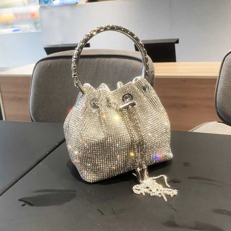 Wallet and Handbag Womens Luxury Designer Bag Cluh Pure Banquet Bag Crystal Rhine Shoulder BagXJ250412
