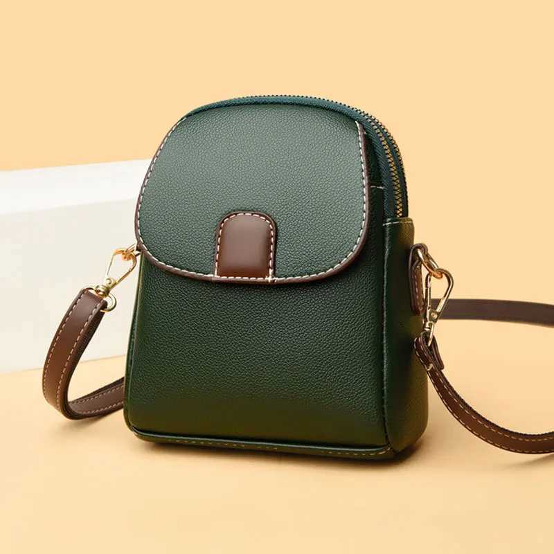 New Fashion Womens Single Shoulder Small Bag Trendy Cell Phone Pouch Soft Leather Versatile Crossbody BagT2511112