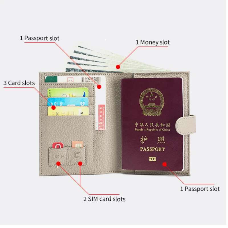 Genuine Leather RFID Travel Passport Case Wallet Bag Card Holder Cowhide Coin Purse Document Cover Flight Men Women ddmythur