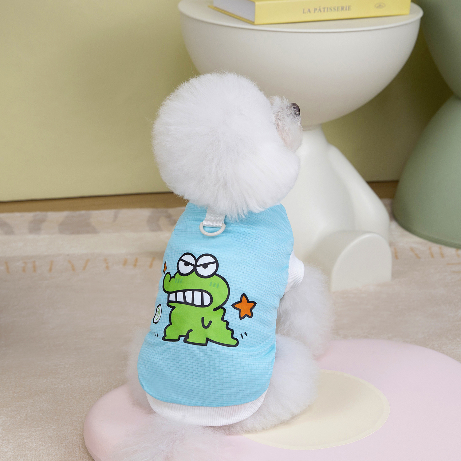 Dogs Shirt for Small Dogs Quick Dry Lightweight Dog T-Shirts, Sleeveless Vest Dog Clothes Cute Crocodile Pattern Great for Summer, Cool Breathable Dog