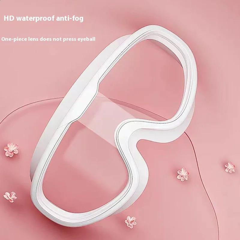 Risers Swimming Goggles Large Frame Nearsighted Swimming Goggles Waterproof Anti-fog HD Transparent One-piece Ear Plugs 250411
