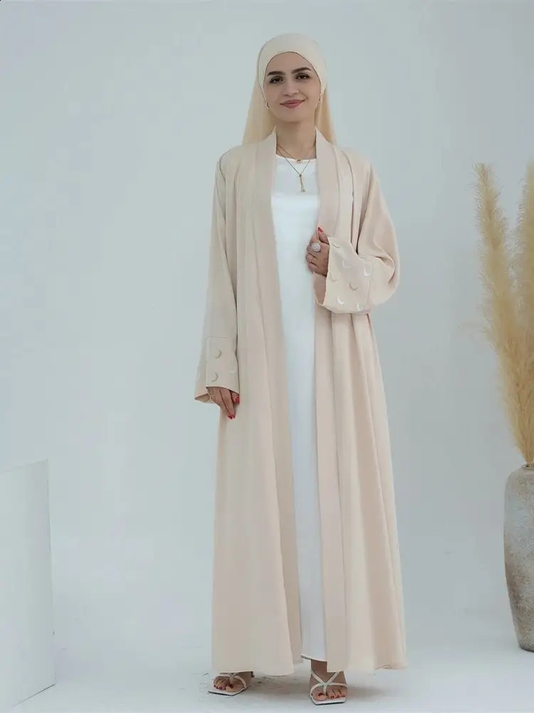Ramadan Moon ed Abaya Kimono Damen Dubai y Islamic Muslim Kaftan Modest Dress Ka Caftan Abayas Women 250411