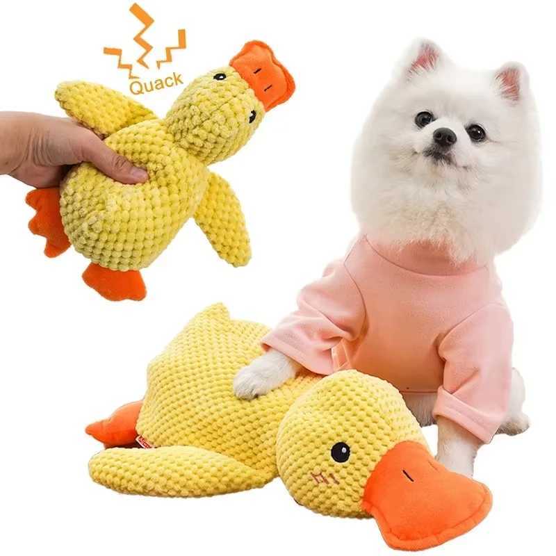 High Quality Duck shaped dog toy duck sound toy is used for small dogs cats durable puppies plush chew toys and fun interactive game dog supplies T250