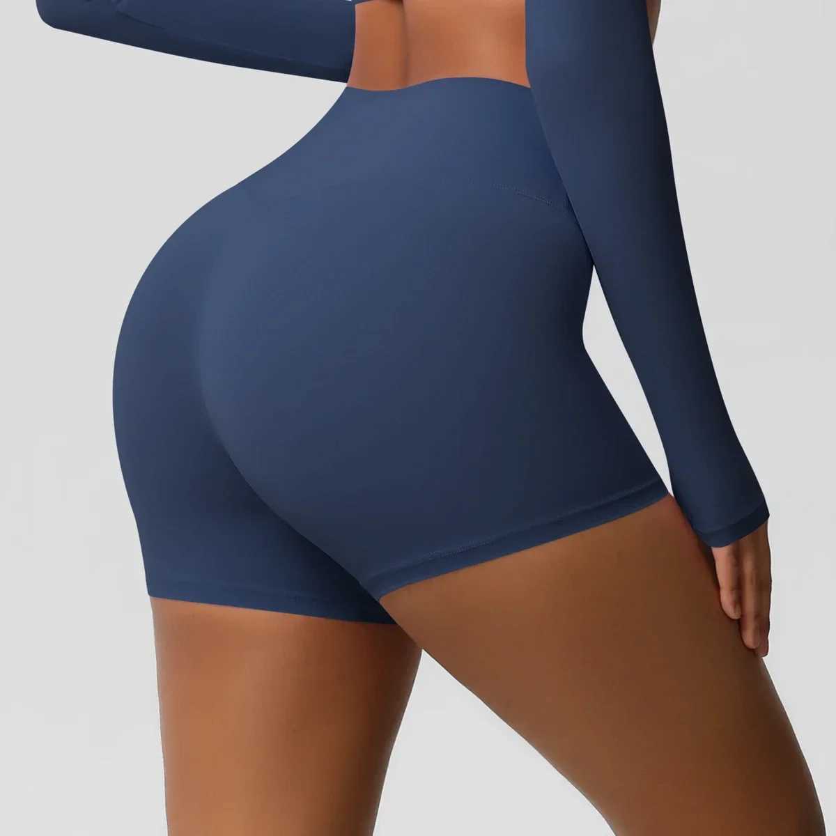Womens high waisted quick drying exercise yoga shorts suitable for cycling comfortable and breathable fitness running pants Y250412