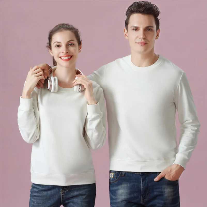POD customization Men Women Casual Crew Neck Sweatshirt Custom Company Team Cotton Sweatshirt Embroidery Design Solid Color Pullover PrintingT251112