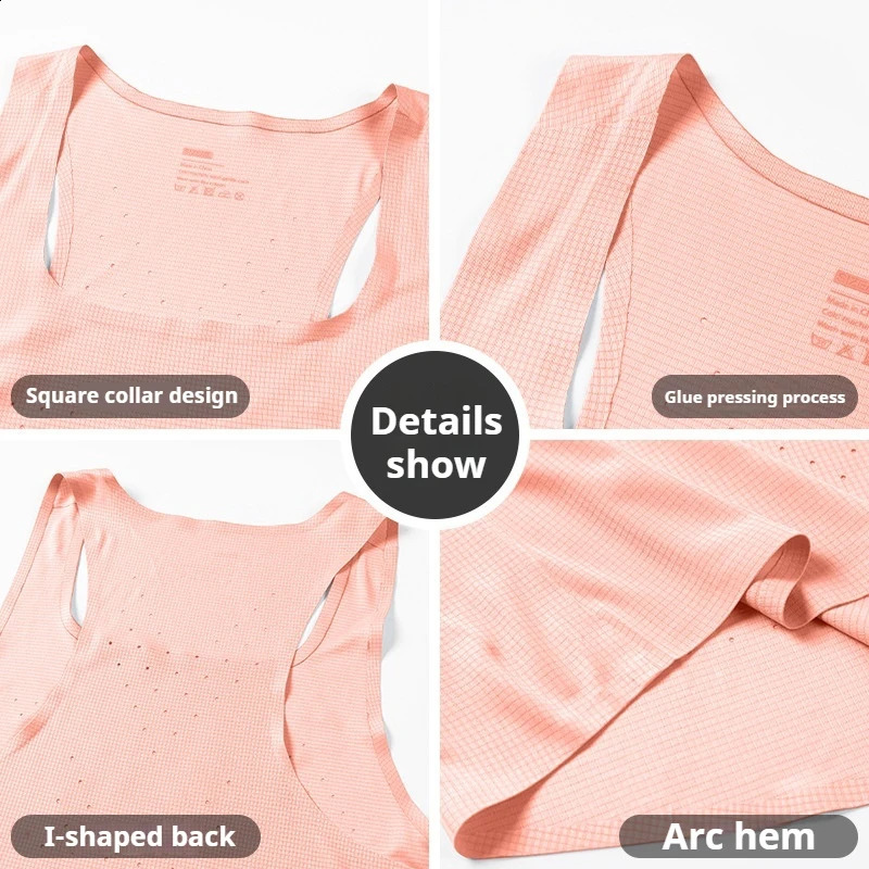 Unisex Quick-Dry Lightweight Breathable Running Vest Marathon Athletic Mesh Tank Top Square Neck Tape Seam for Training/Track 250407