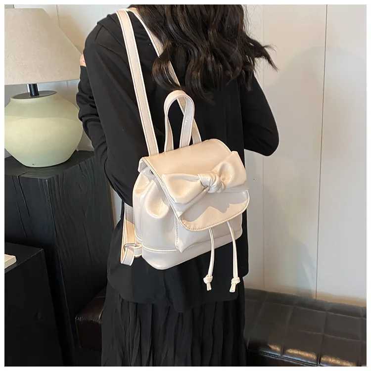 2025 Trendy Denim Backpack for Women Stylish Niche Shoulder Tote Versatile Bucket Bag Casual Crossbody PurseW251111