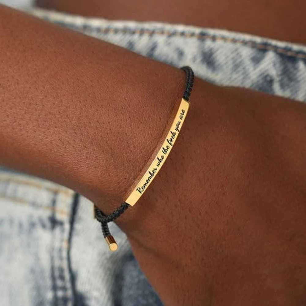 Popular Charms DONT LET THE HARD DAYS WIN Motivational Tube Bracelet for Best Friends Gift Trendy Adjustable Bangles JewelryC250411
