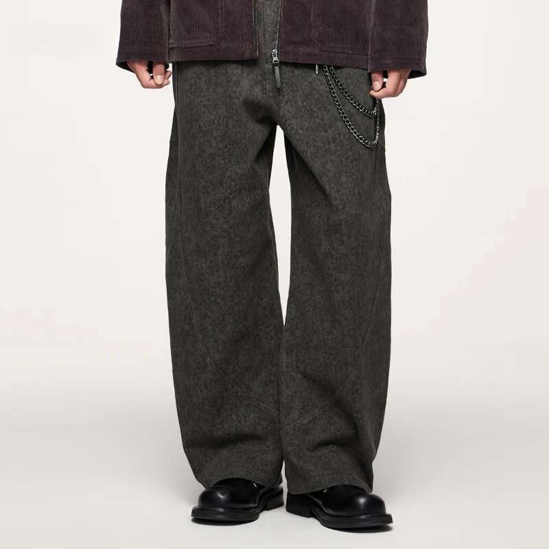 Men's Leopard Camo Cargo Pants High-Street Vintage Casual Trousers