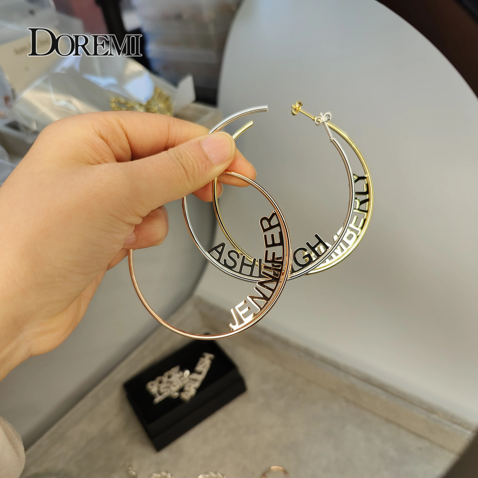 70mm custom name earrings personalized name earrings name rings 250409