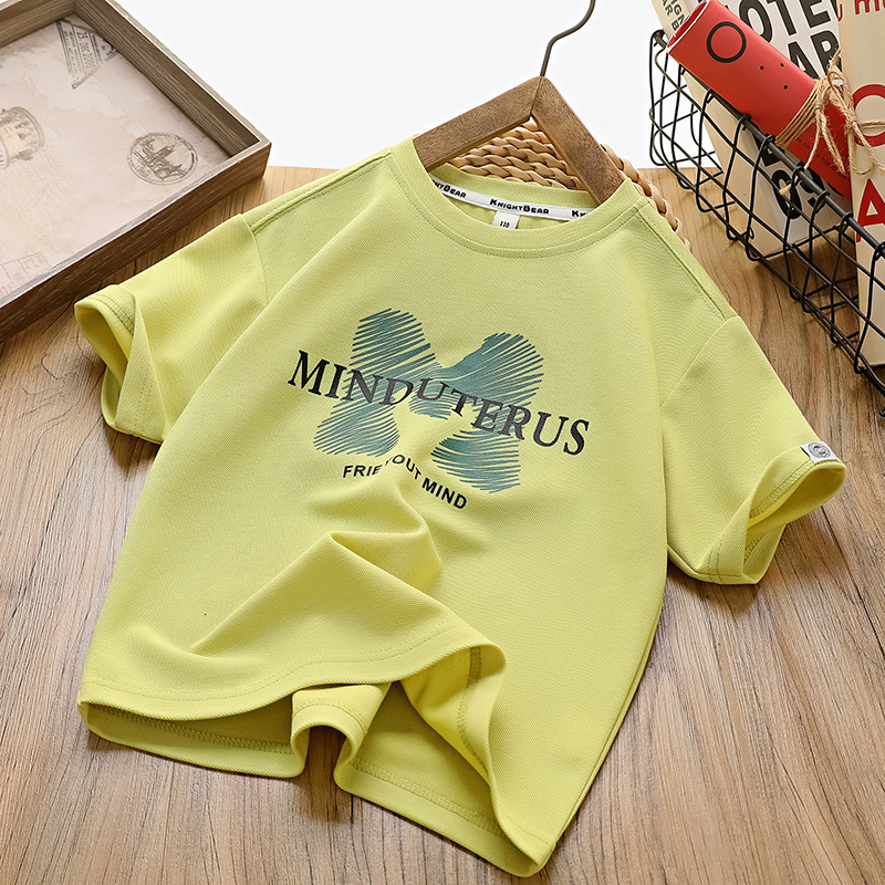 Ddmyshoesvip Children S Clothes Short Sleeved T Shirts Boys Summer Tops Middle Aged Half Sleeves Loose Children S Clothing Trend