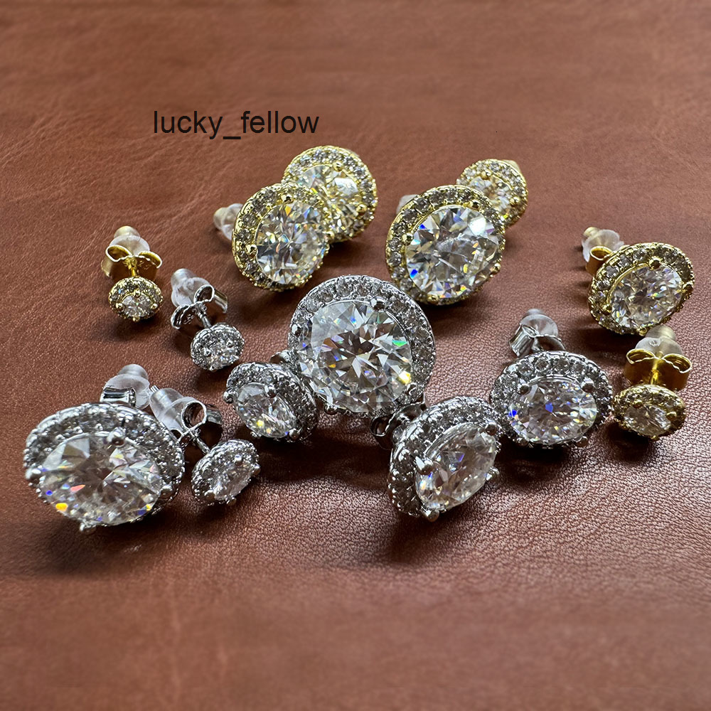 Bulk Wholesale Moissanite Flower Stud 925 Sterling Silver Luxury Fine Jewelry Gifts Men Women GRA Certified VVS Diamond Earring