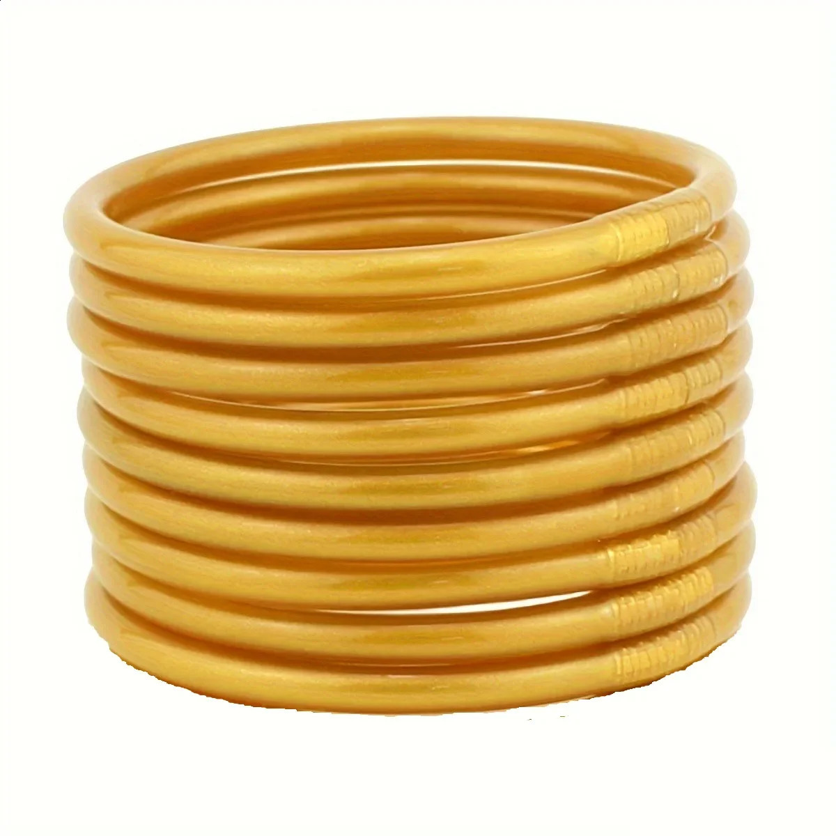 9 piecesset Buddhist Jonc Bracelet Jewelry Lightweight Bow Shining Jelly Silicone 250410