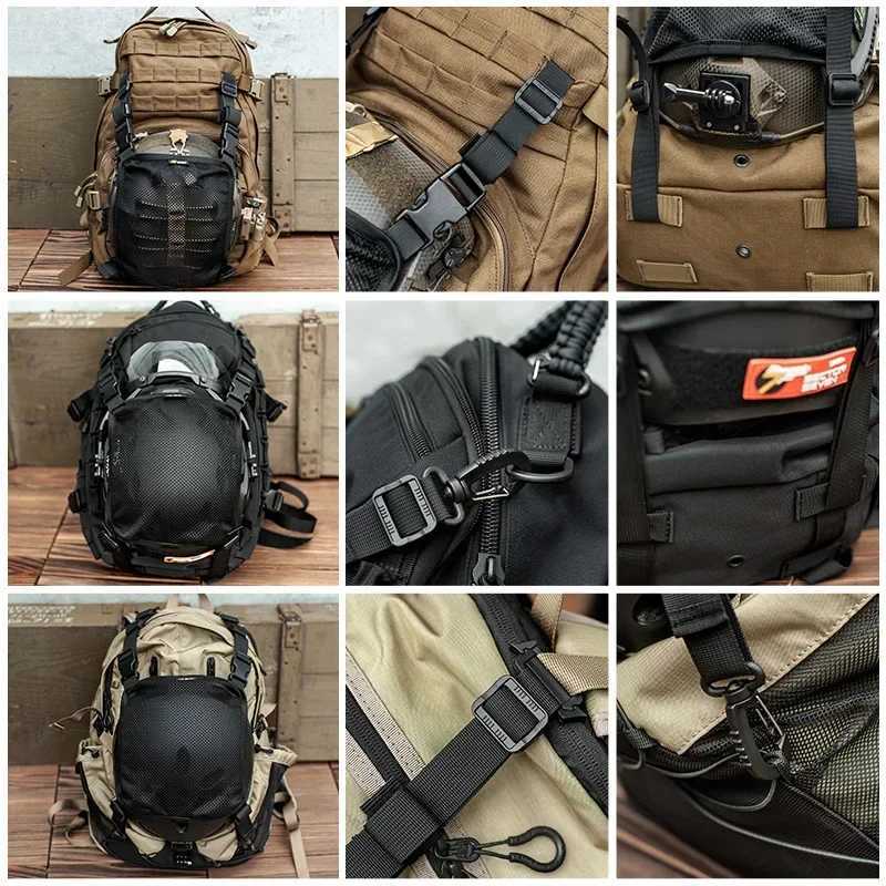 Tactical Helmet Bag Multi-Purpose Molle Storage Carrying Pouch Net Pocket for Hunting Airsoft Helmets Bag Tactical Backpack Z250411