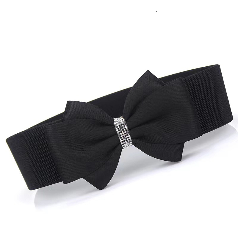 Cotton Bow Cover Women's Versatile Dress Down Jacket Waist Elastic Belt