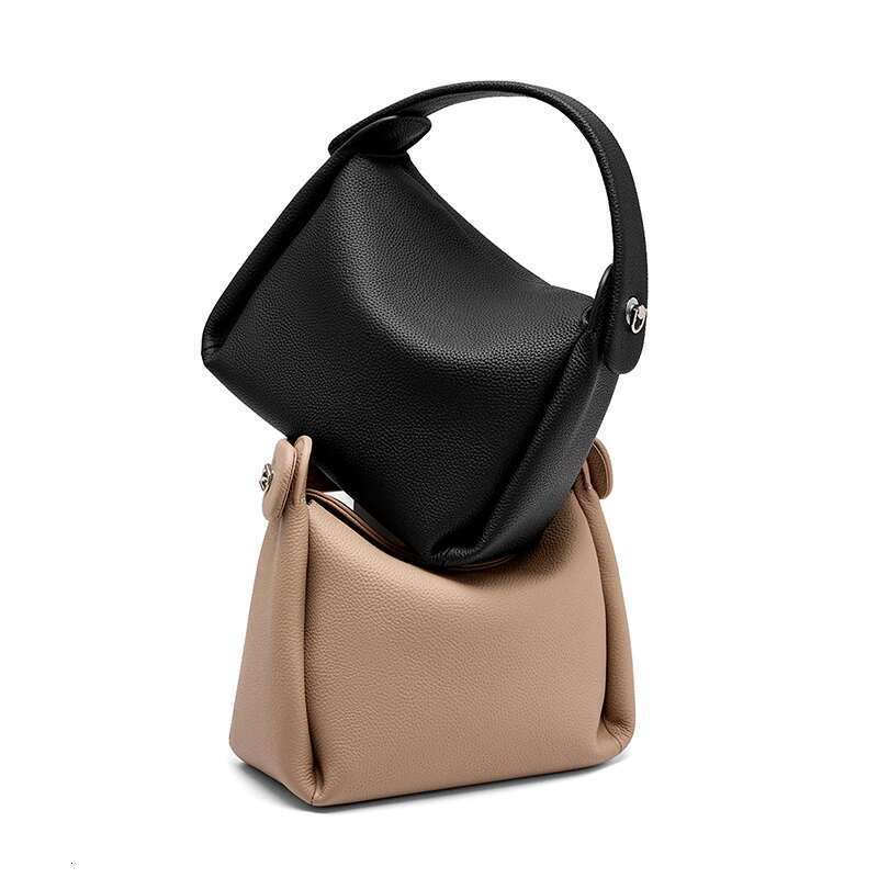 Designer Bag Hifashion Cowhide Genuine Leather Small Shoulder Bags For Women 2025 Designer Work Bucket Tote Crossbody Ladies Handbags