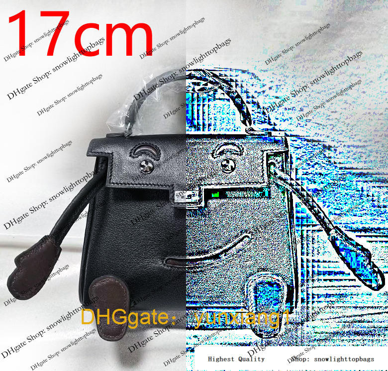 designer bag tote bag 17cm Doll Bag Cute Genuine Leather Women's Small Shoulder Bag Mini Handbag Small Tone Leather Bag