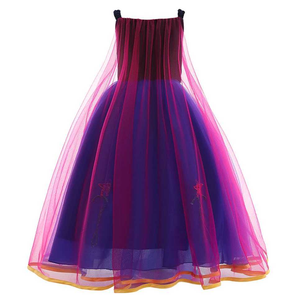 Disney Anna cosplay princess dress girl fantasy Vestido childrens birthday charm costume childrens Halloween carnival birthday party costumeXJ250411