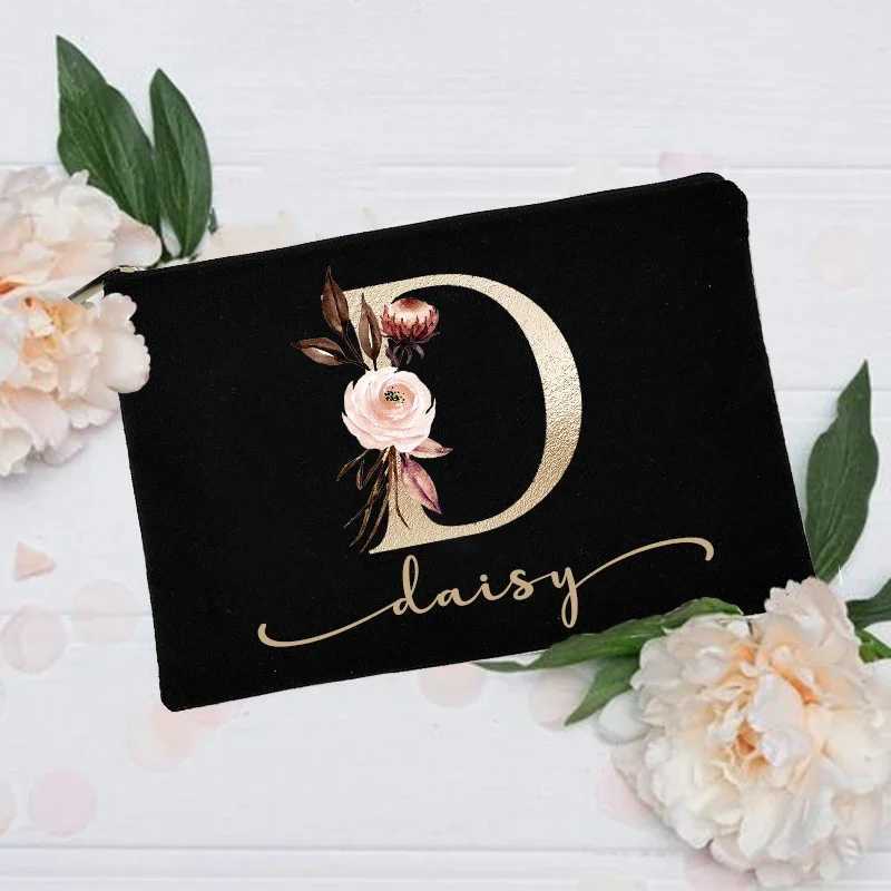 Personalized Customization Initial Name Makeup Bag Makeup Bag Makeup Bag Makeup Box Bridal Shower Gift Canvas Toilet Organizer Bridal Maid Z250411