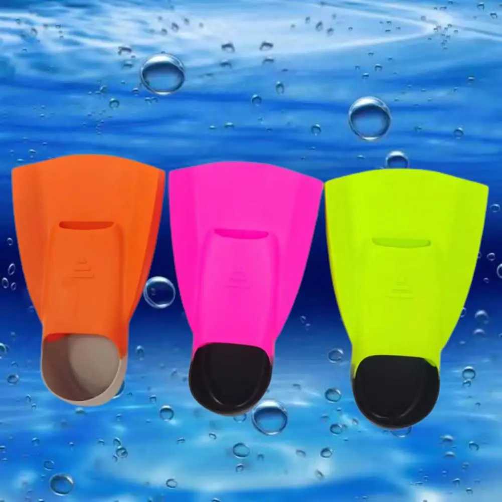 1 pair of silicone diving fins swimming training fins professional swimming finsY250412