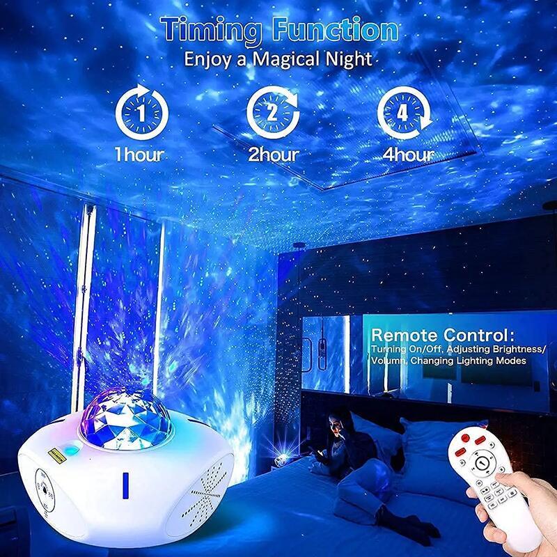 Musical star light Triangle atmosphere light, sleep aid night light, gifts for adults and children, bedroom, room decoration