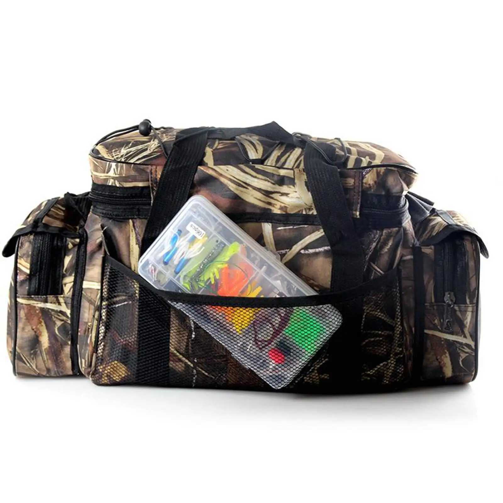 Multi-Pocket Fishing Bag Tackle Storage Organizer Crossbody Bag Sea Fishing Z250411