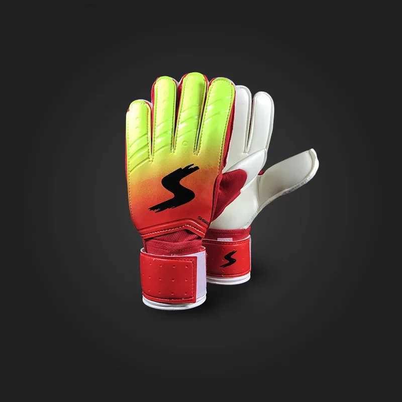 New type of football goalkeeper gloves gradient colored latex gloves with finger protection gloves for womenXJ250412