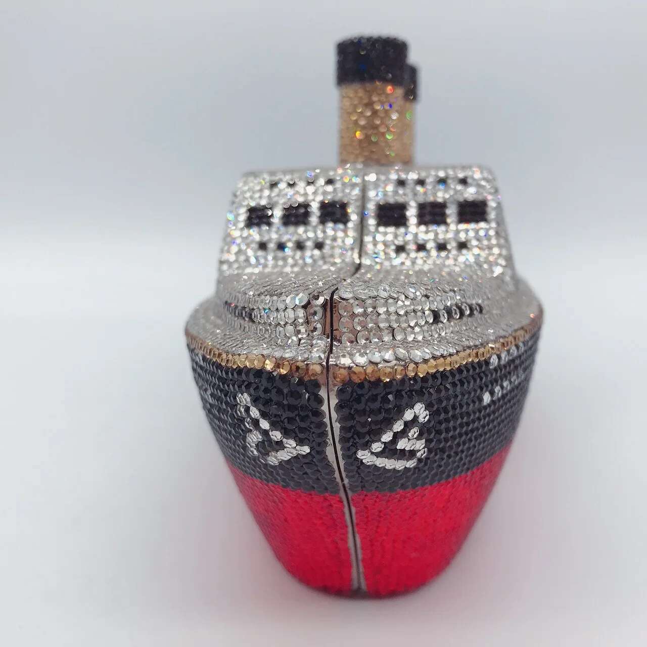 New Boat Crystals Purse RED Blue Women Gems Evening Clutch Bag Wedding Bridal Minaudiere Rhies Handbags And Purses