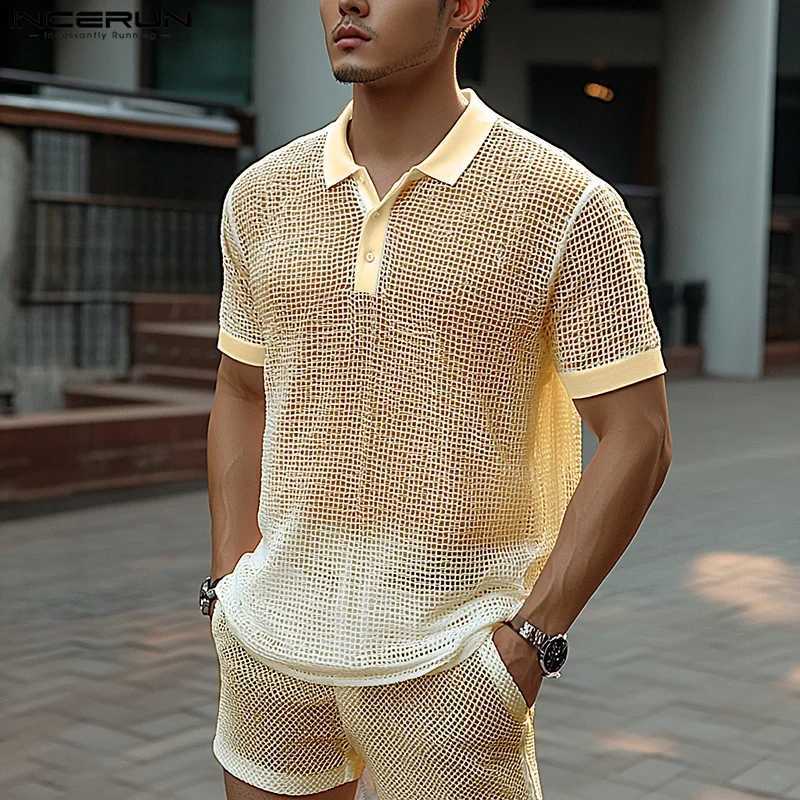 two-piece mens street short sLeeved top for mens fashion in the summer of 2025XJ250412