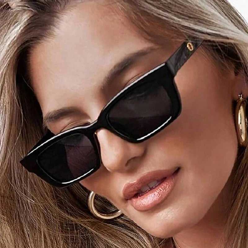 2024 New Women Rectangle Vintage Sunglasses Brand Designer Retro Points Sun Glasses Female Lady Eyeglass Cat Eye Driver GogglesC250411