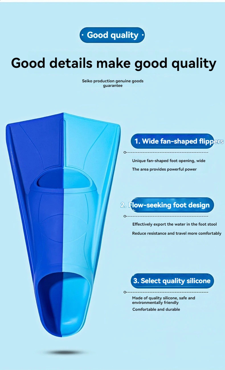 Silicone Short Fins Freestyle Training Adult Butterfly Fingers Swimming Snorkeling Equipment Diving Shoes 250411