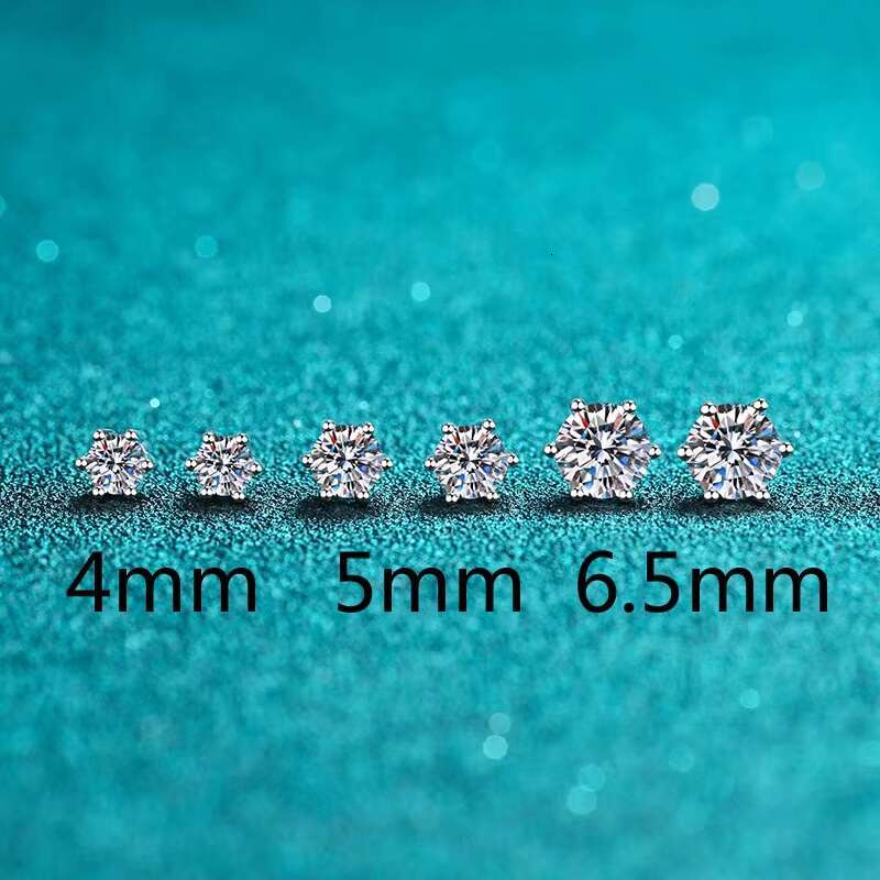 925 Sterling Silver Stud Earrings for Women Diamond Moisannite Stud Earrings