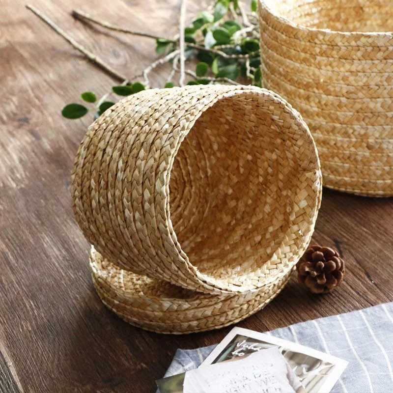 Handmade Woven Storage Basket Mti-pose Snack Organizer Baskets Y251112