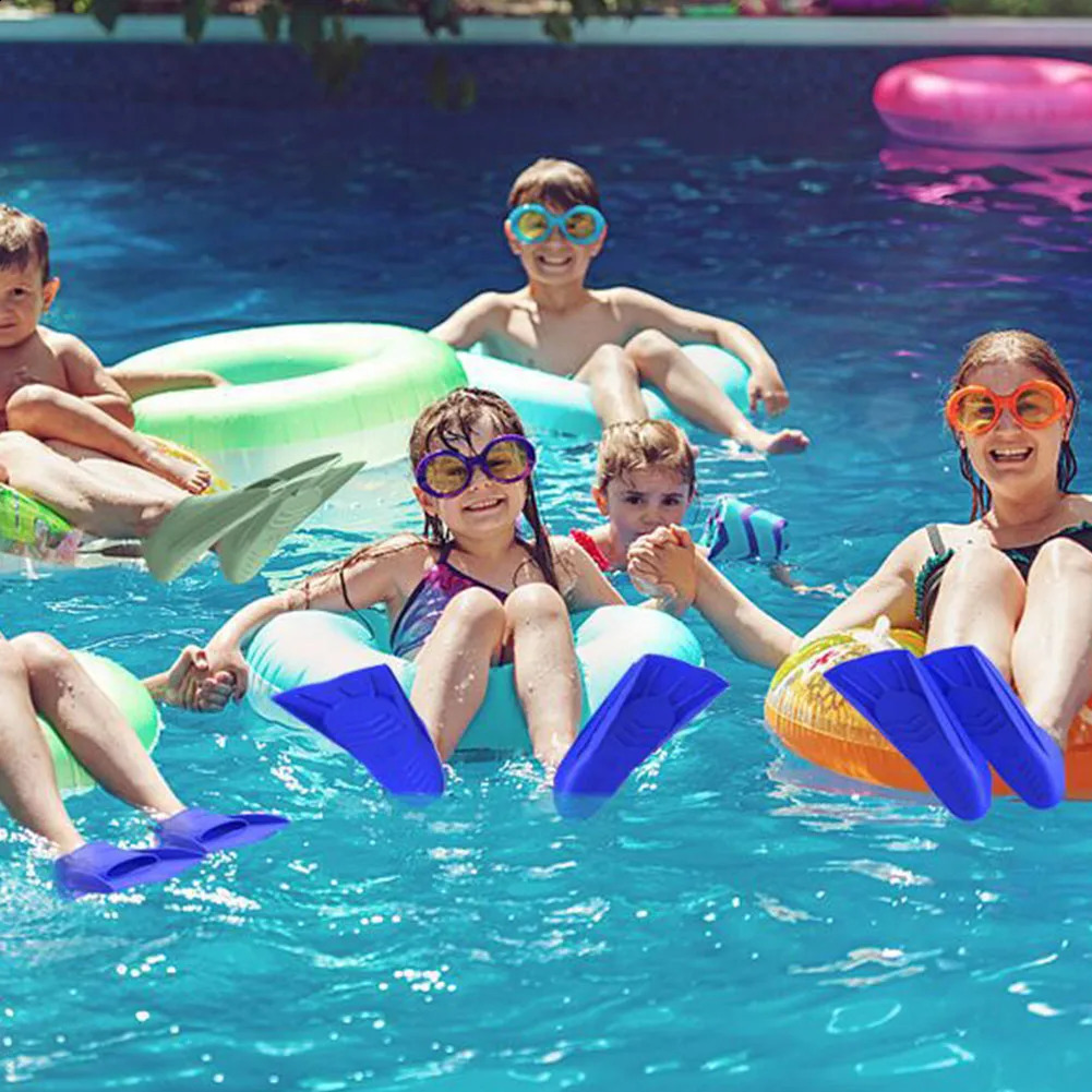 Swimming Training Fins Silicone Swim Fin Non Slip Swimming Flippers Portable Floating Flippers for Kids Girls Boys Adults 250411