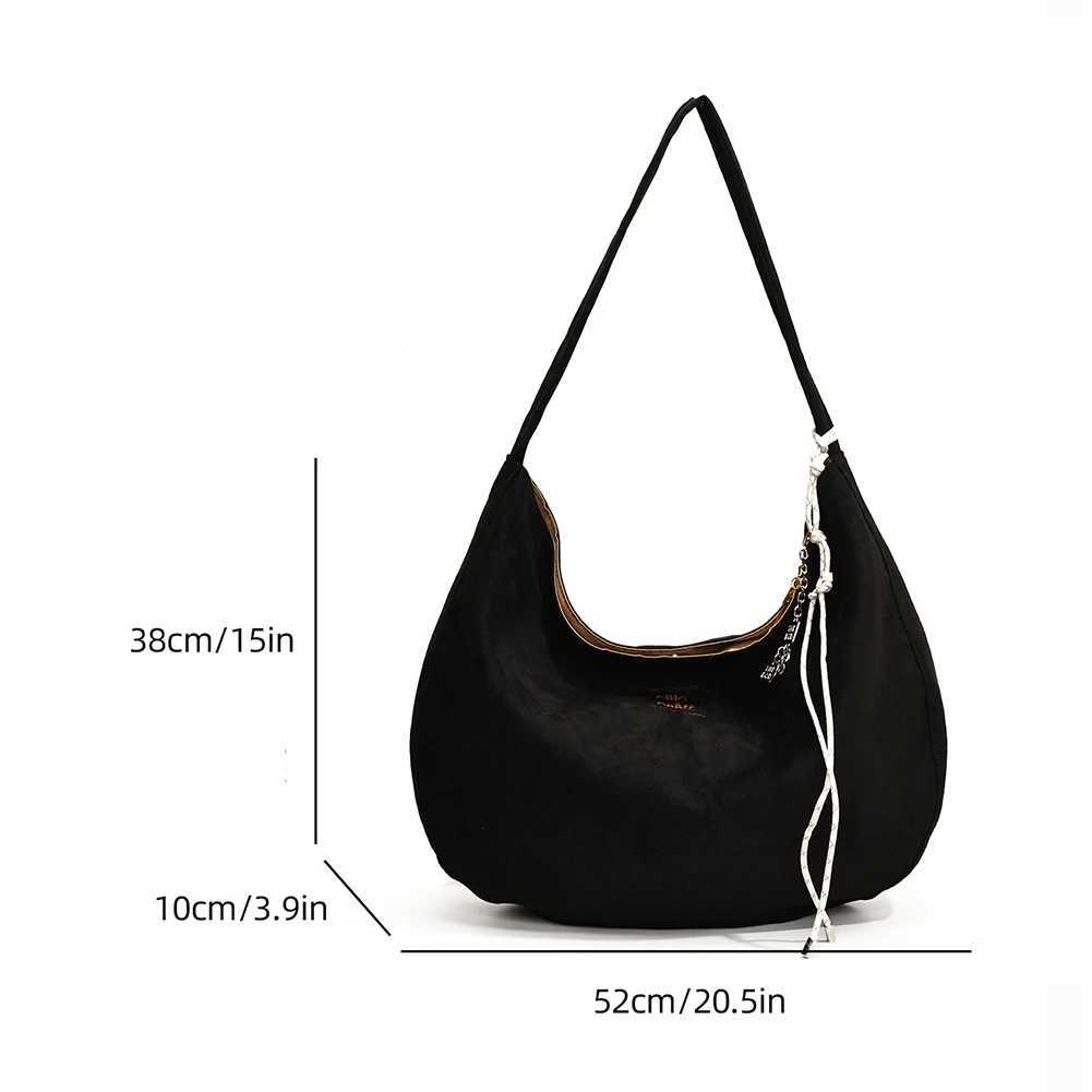 Womens suede bucket bag magnetic closure handbag with inner pocket crescent bag handbag used for work and travelXJ250412