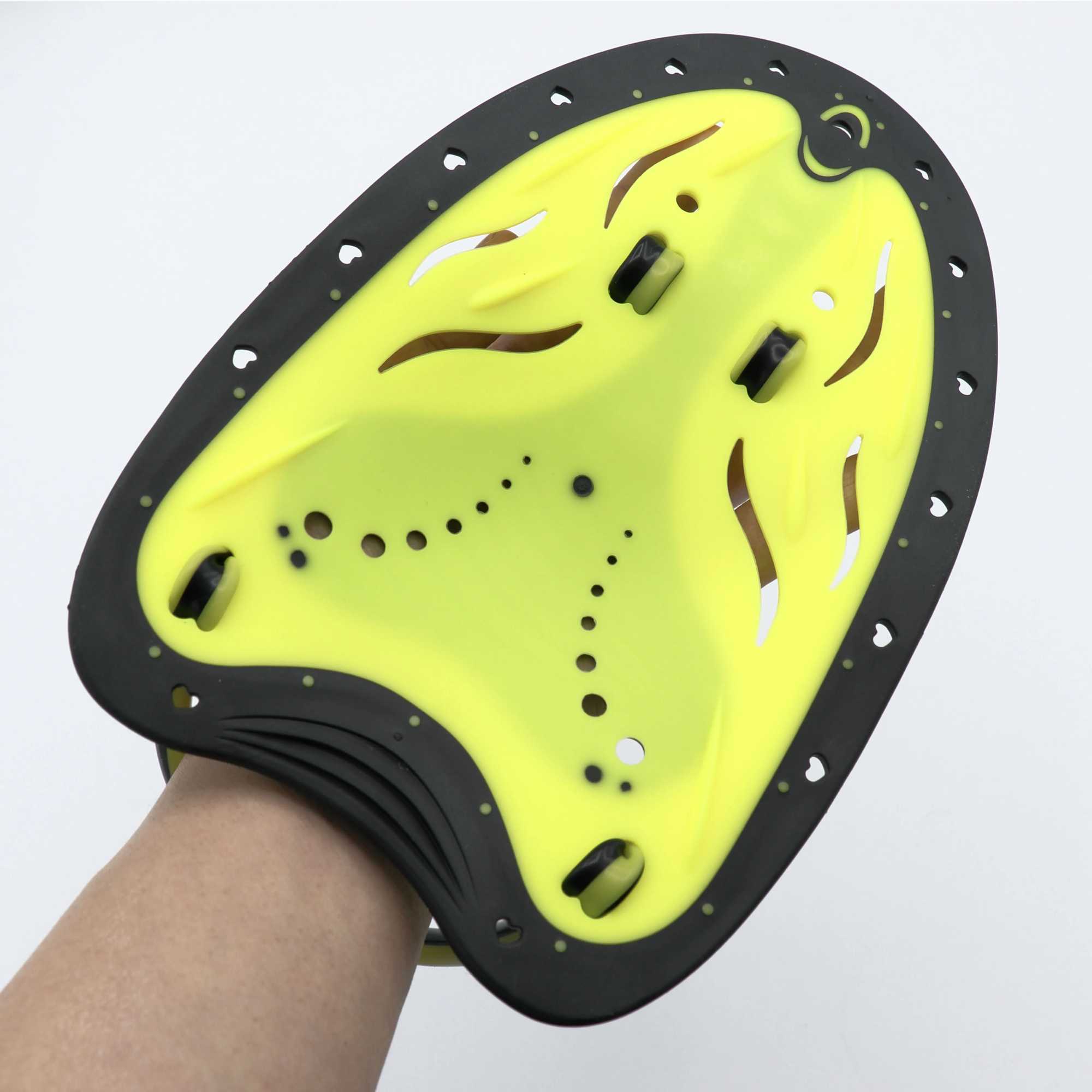 1 pair of swimming paddles power hand paddles swimming training tools with adjustable male and female swimming hand paddlesY250412