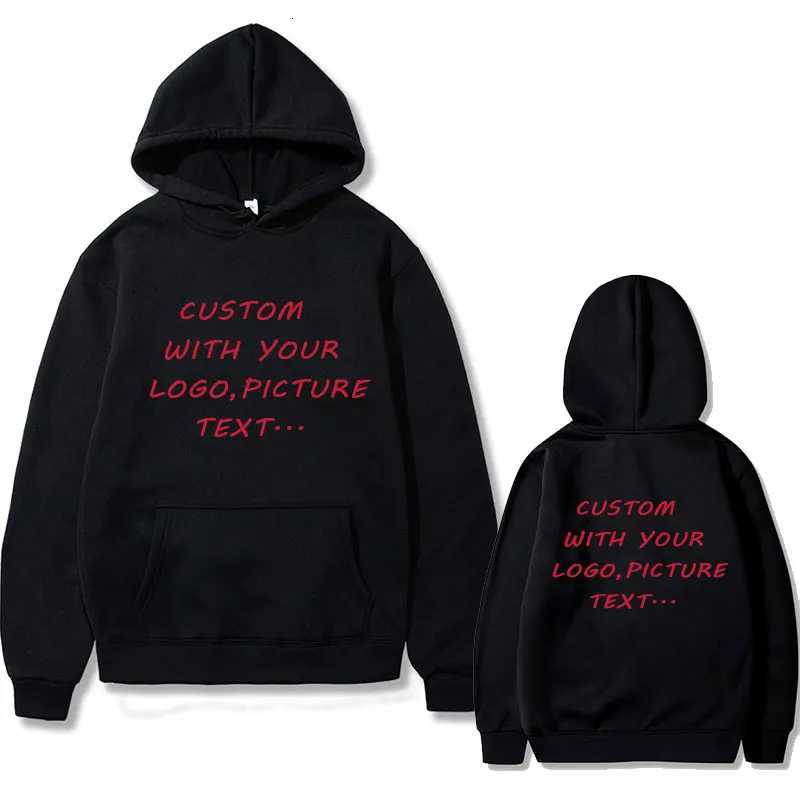 POD customization Custom Wtih Your Own /picture Hoodie Men Women DIY Casual Fleece Cotton Sweatshirt Male All Kinds of Colors Oversized HoodyT251112