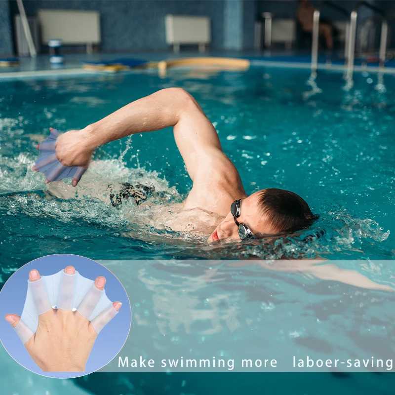 Silicone swimming fingers for summer suitable for teenagers adults freestyle paddles and childrens finger swimming equipmentY250412