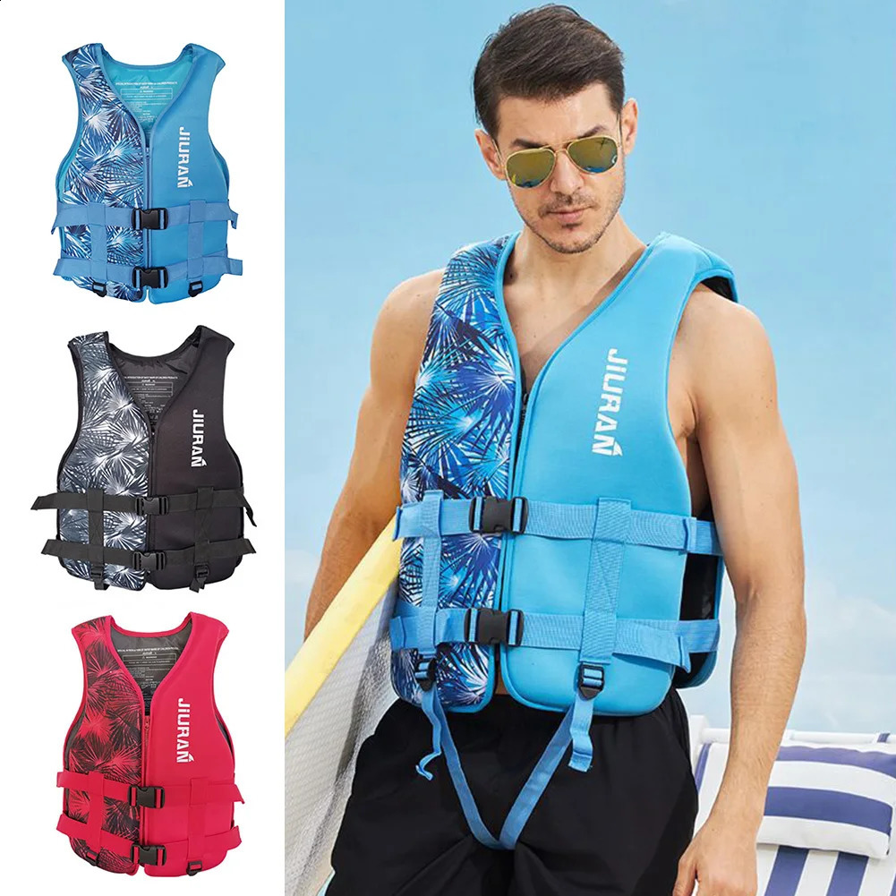 Adjustable Drifting Safety Vest Warm Water Sports Life Jacket Wear-resistant Soft Safe Multipurpose for Swimming Sea Fishing 250411